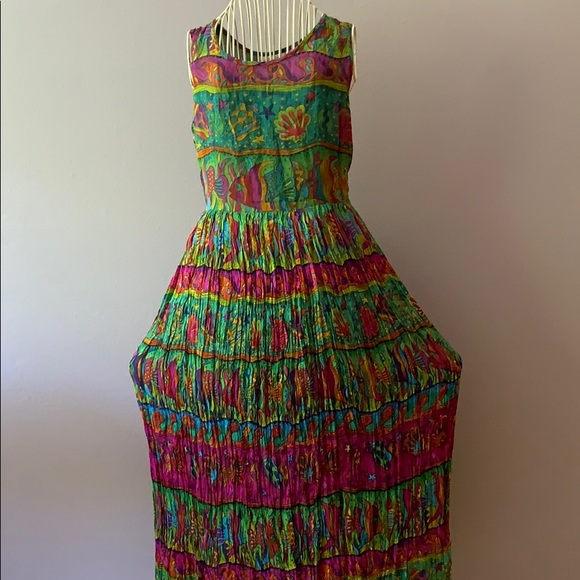 VTG 🐠 🐚 Colorful Fish dress Vibrant STUNNING - Picture 12 of 16